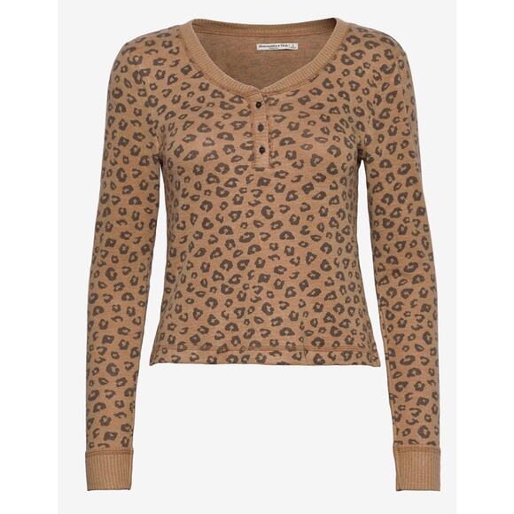 Abercrombie & Fitch Tan Animal Print Loung Wear Set Size Small - Picture 2 of 14